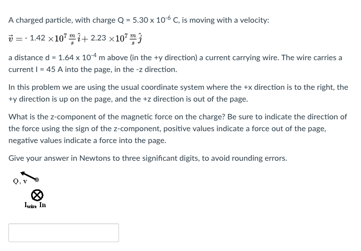 A Charged Particle With Charge Q 5 30 X 10 6 C Is Chegg Com