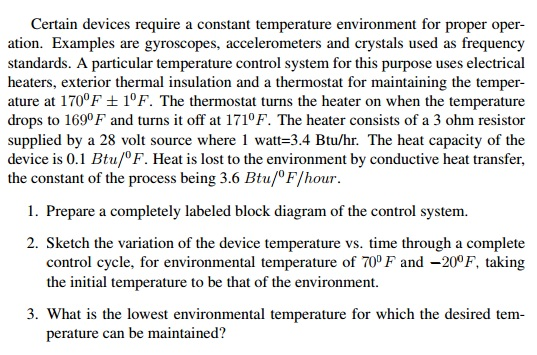 environmental temperature control