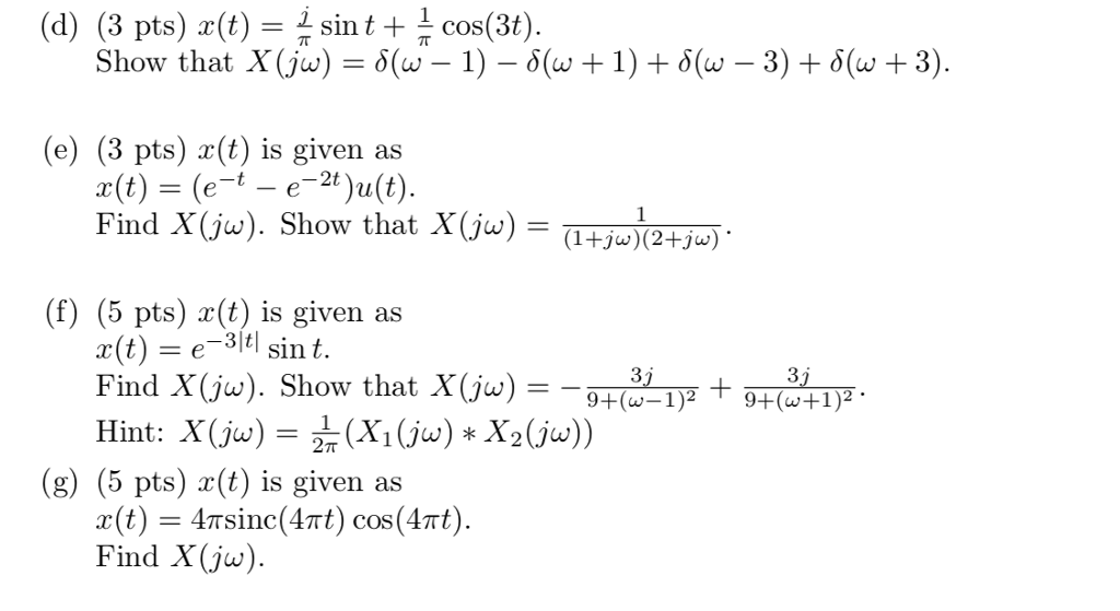 Solved D 3 Pts X T I Sin T Cos 3t Show That X Ju Chegg Com