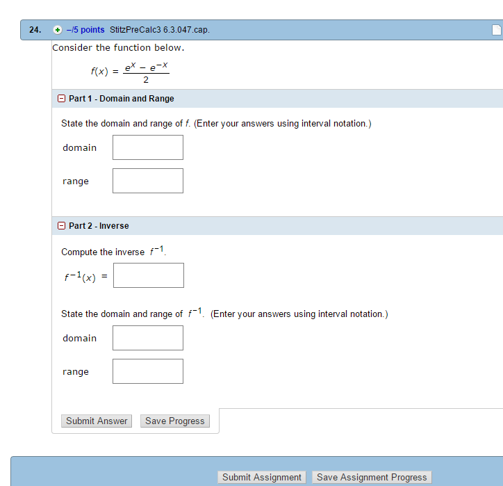 Solved Consider The Function Below F X E X E X 2 Chegg Com