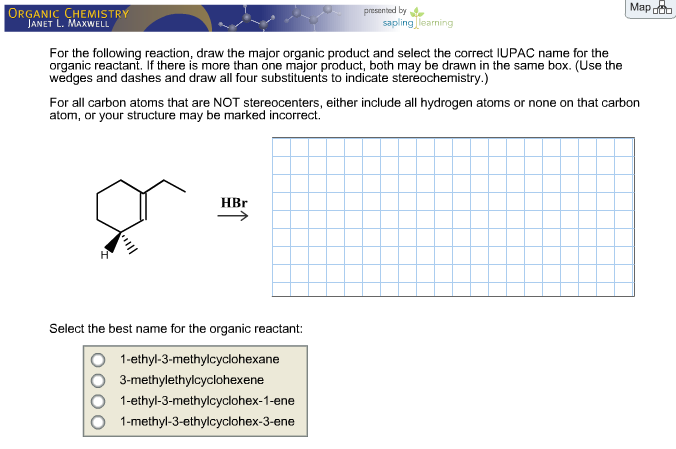 Solved For The Following Reaction, Draw The Major Organic