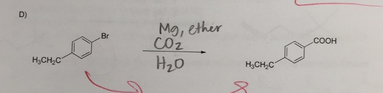 D) Mo, ether CO2 Br COOH H20 H3CH2C H3CH2C