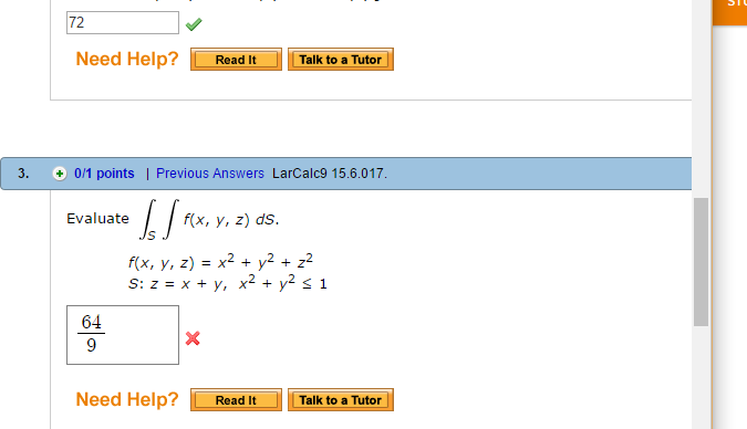 Evaluate S F X Y Z Ds F X Y Z X2 Y2 Z2 Chegg Com