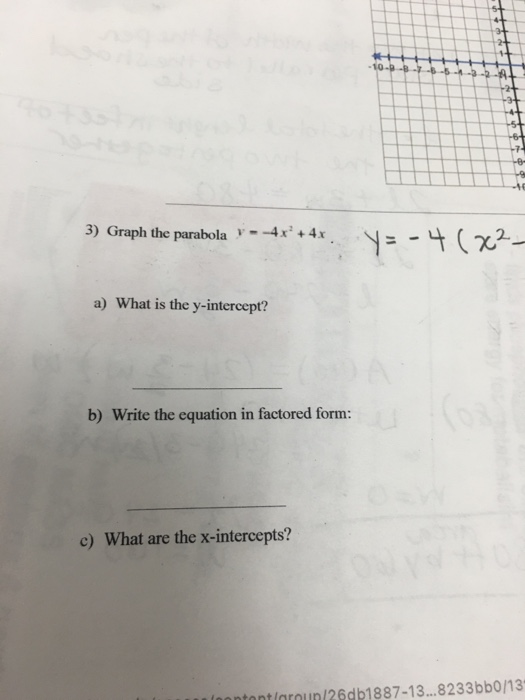 Solved Graph The Parabola Y 4x 2 4x A What Is Y Chegg Com