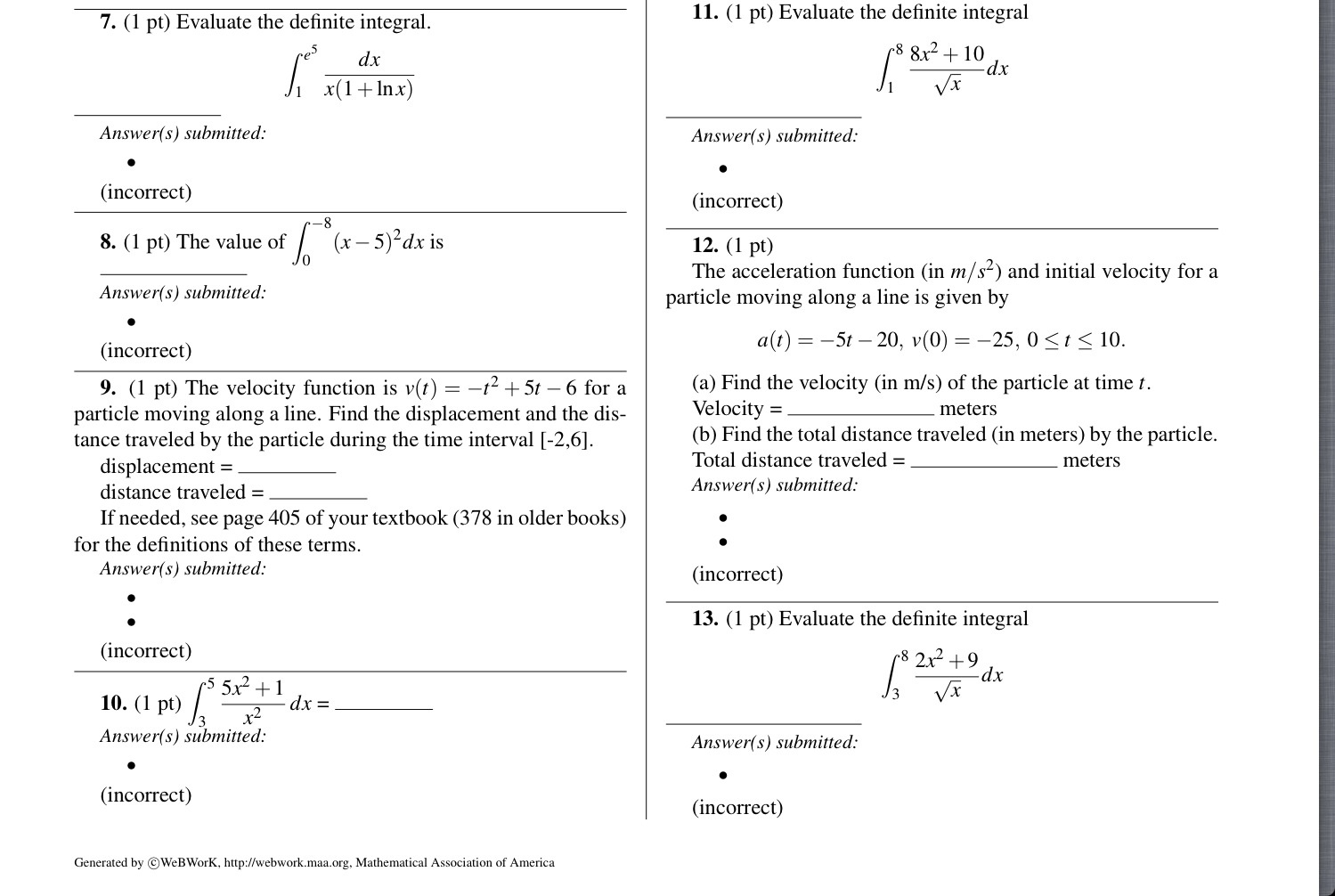 Solved Evaluate The Definite Integral J E5 1 Dx X L Ln Chegg Com