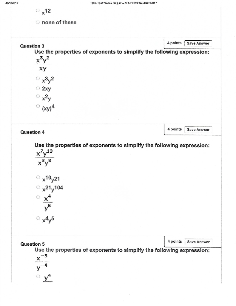 Use The Properties Of Exponents To Simplify The Chegg Com