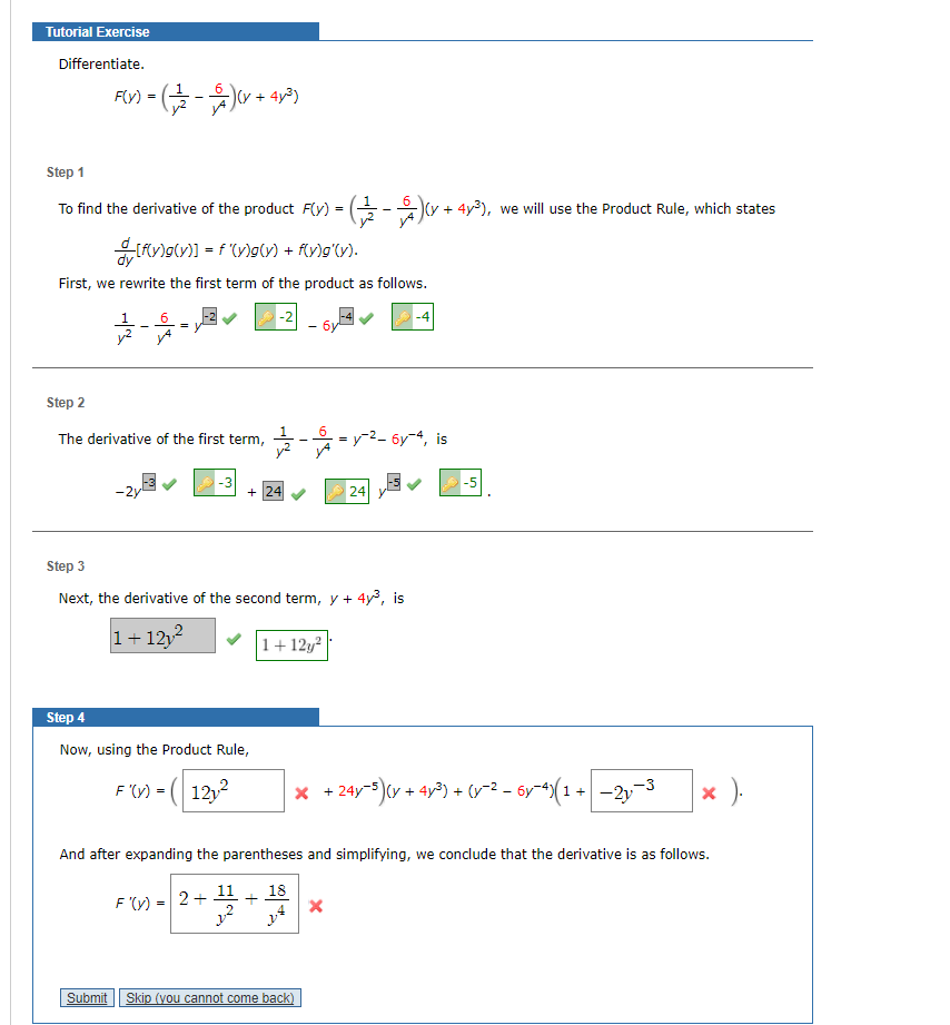 Solved Differentiate F Y 1 Y 2 6 Y 4 Y 4y 3 To Chegg Com