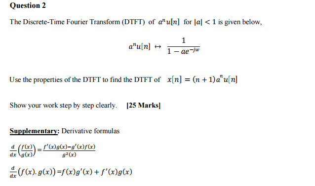 Solved The Discrete Time Fourier Transform Dtft Of A Nu Chegg Com