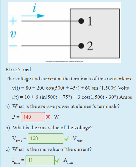 0 P16 35 6ed The Voltage And Current At The Terminals Chegg Com