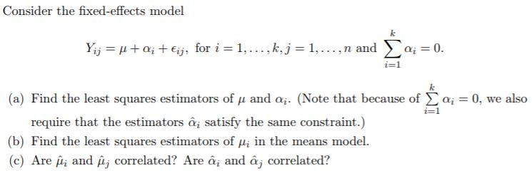 Solved For The Lse Of Mu I Know You Take The Partial Der Chegg Com