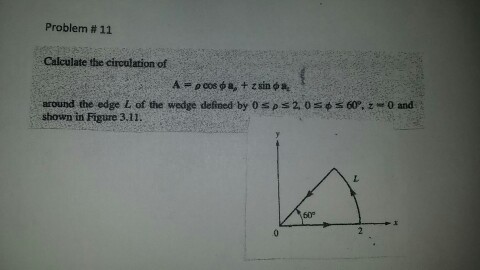Solved Calculate The Circulation Of A P Cos Phi A P Z Chegg Com