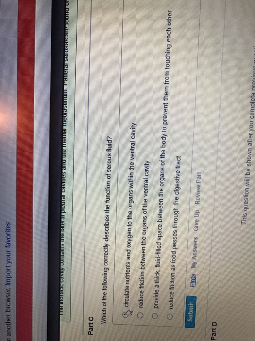 Solved which of the following correctly describes the | Chegg.com