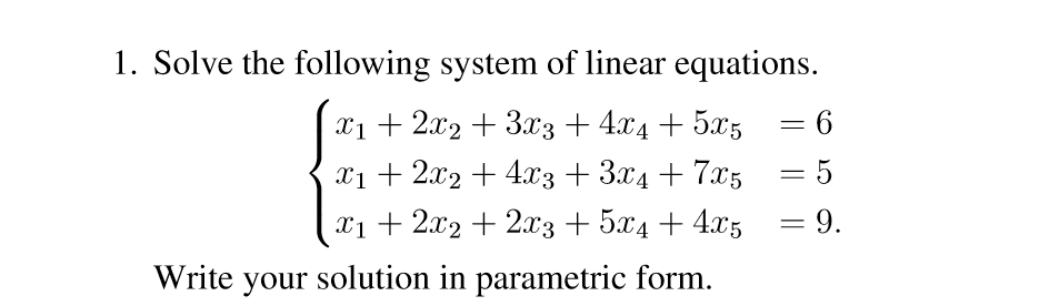 5x5 system of equations solver