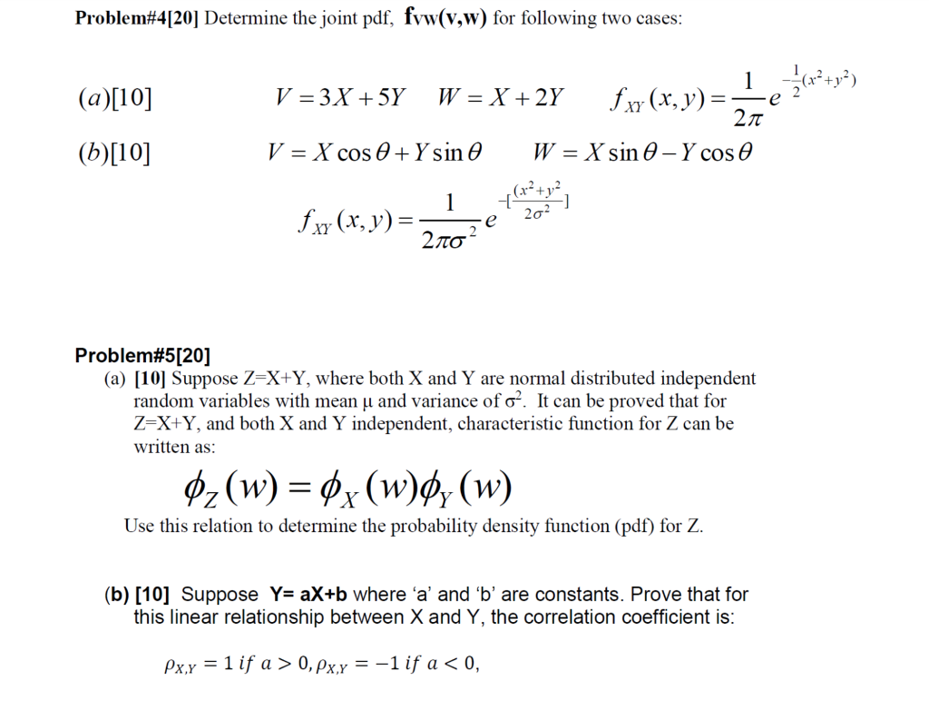 Solved Determine The Joint Pdf Fvw V W For Following T Chegg Com