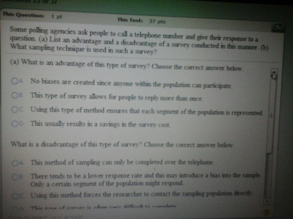 Question: Solved: 37 Pt ... This 1 Some Pts Test: This Poling