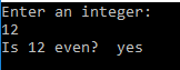 Answered! Get a copy of the is_even.cpp file by: --------------------------- // // Program to test "is_even" function.... 1