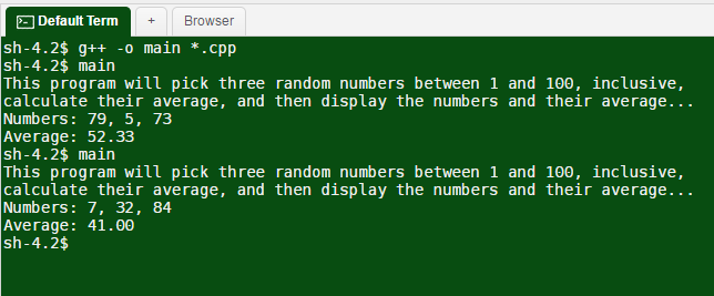 Question & Answer: Write a program named, average.cpp. This program will first print a description of what the program does...... 1