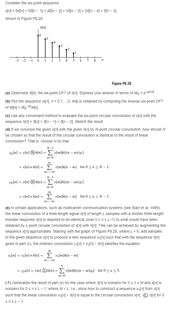 Solved Consider The Six Point Sequence X N 6an 5qn 1 Chegg Com