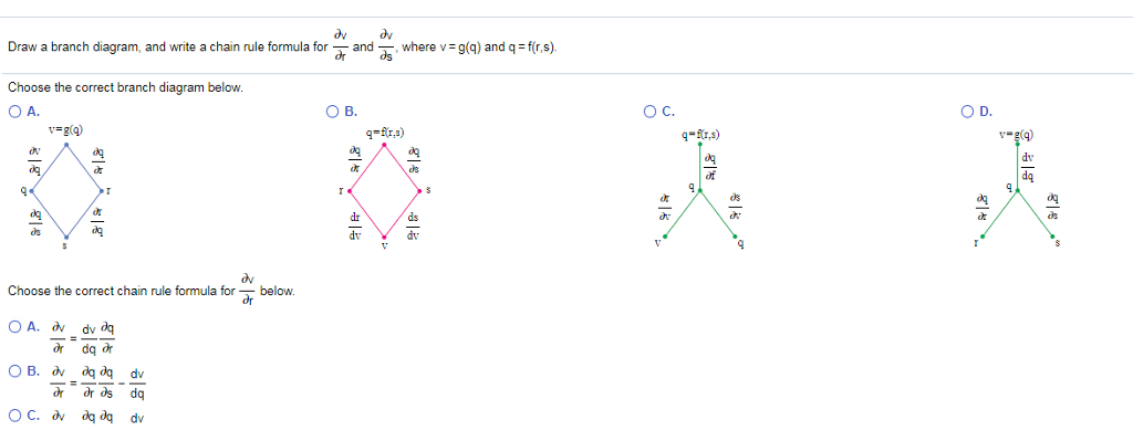 Solved Dv V And As Draw A Branch Diagram And Write A Chai Chegg Com