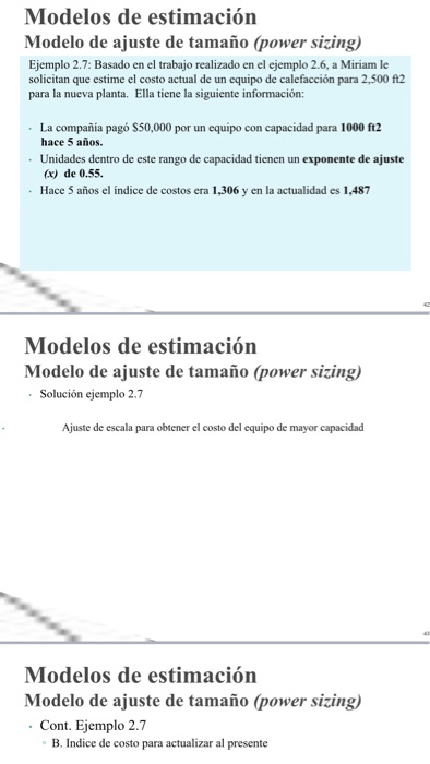 Basado en el trabajo realizado en el ejemplo , a 