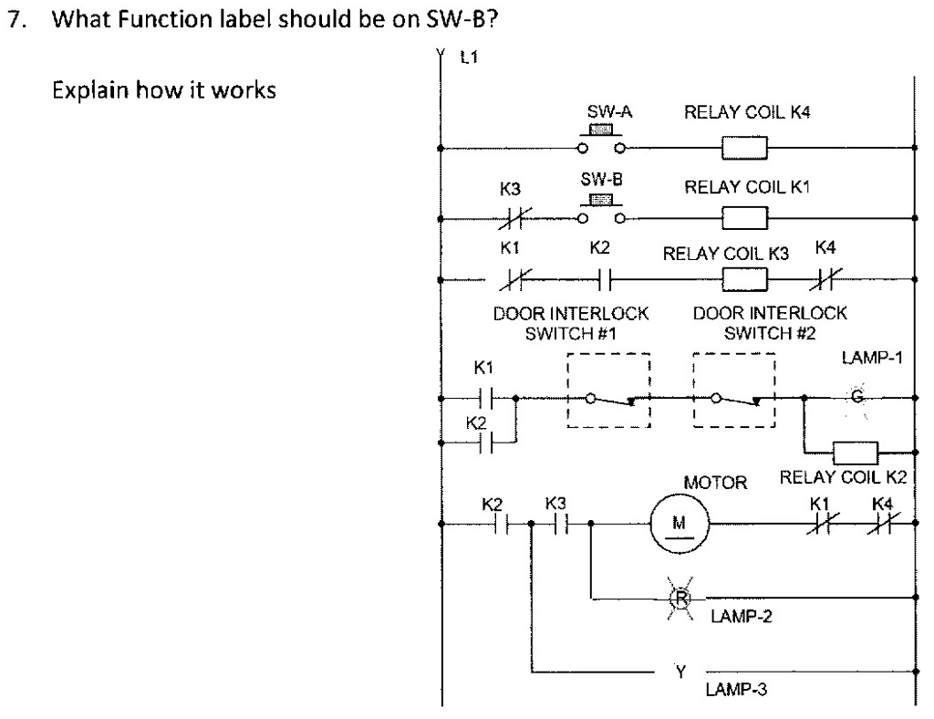 7 What Function Label Should Be On Sw B Explain