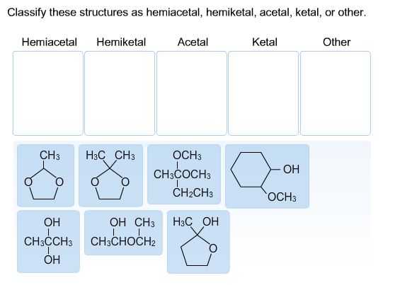 Classify These Structures As Hemiacetal Hemiketal Chegg 