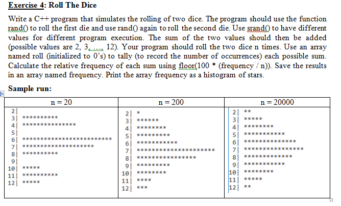 arrays - Dice Rolling, 2 die, c++, unexpected result - Stack Overflow