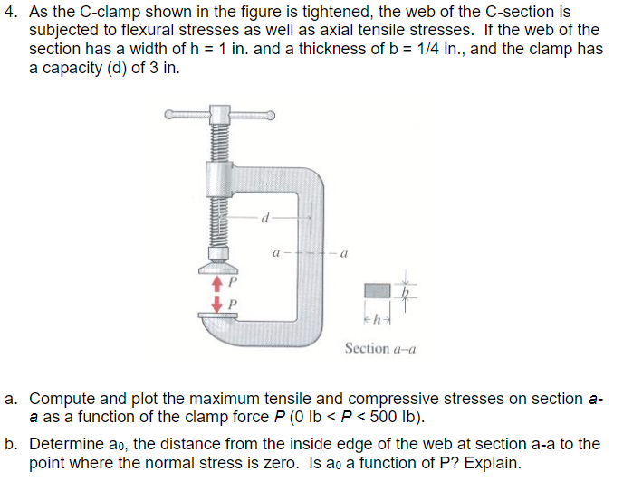 Solved The clamp shown in (Figure 1) has a rated load