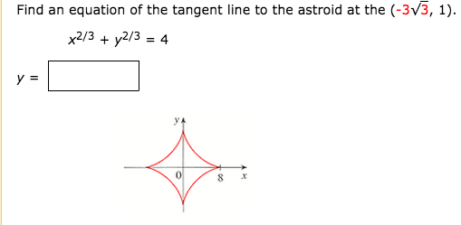 Solved Find An Equation Of The Tangent Line To The Astroi Chegg Com