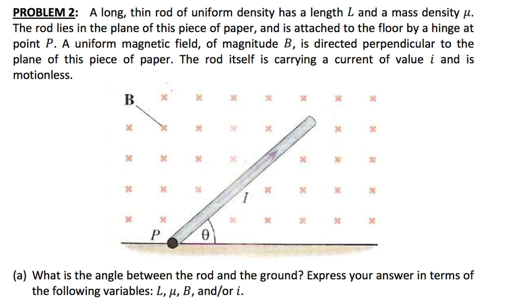 Solved Problem 2 A Long Thin Rod Of Uniform Density Has Chegg Com