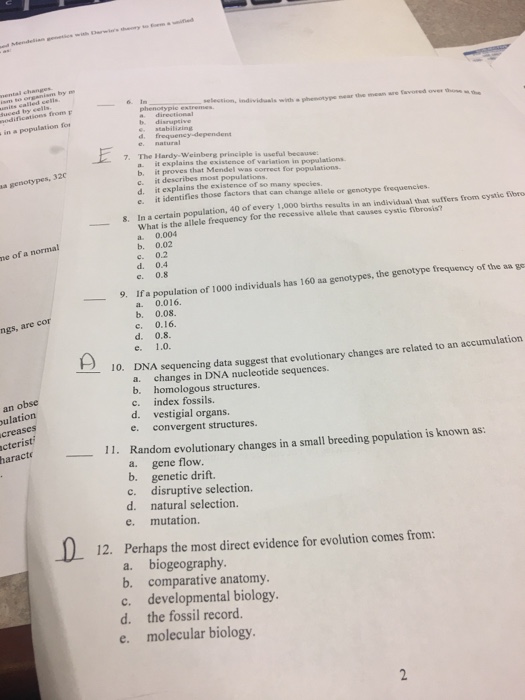 Hardy weinberg problem set answer key image