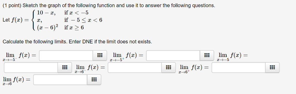 Solved 1 Point Sketch The Graph Of The Following Functi