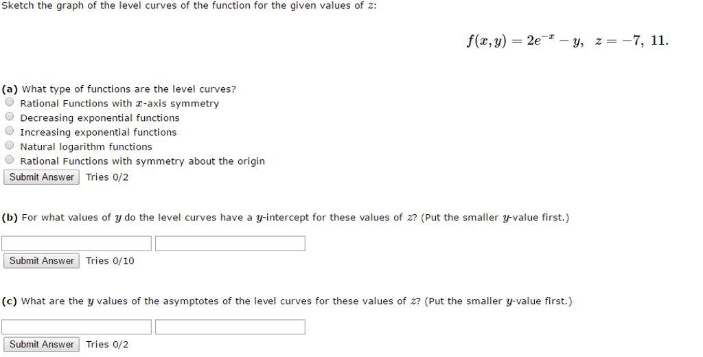 Solved Sketch The Graph Of The Level Curves Of The Functi