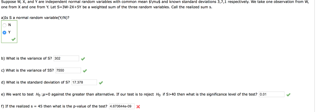 Suppose W X And Y Are Independent Normal Random Chegg Com