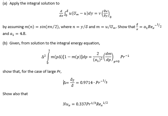 Solved A Apply The Integral Solution To Au By Assuming Chegg Com