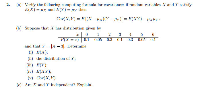 Solved 2 A Verify The Following Computing Formula For Chegg Com