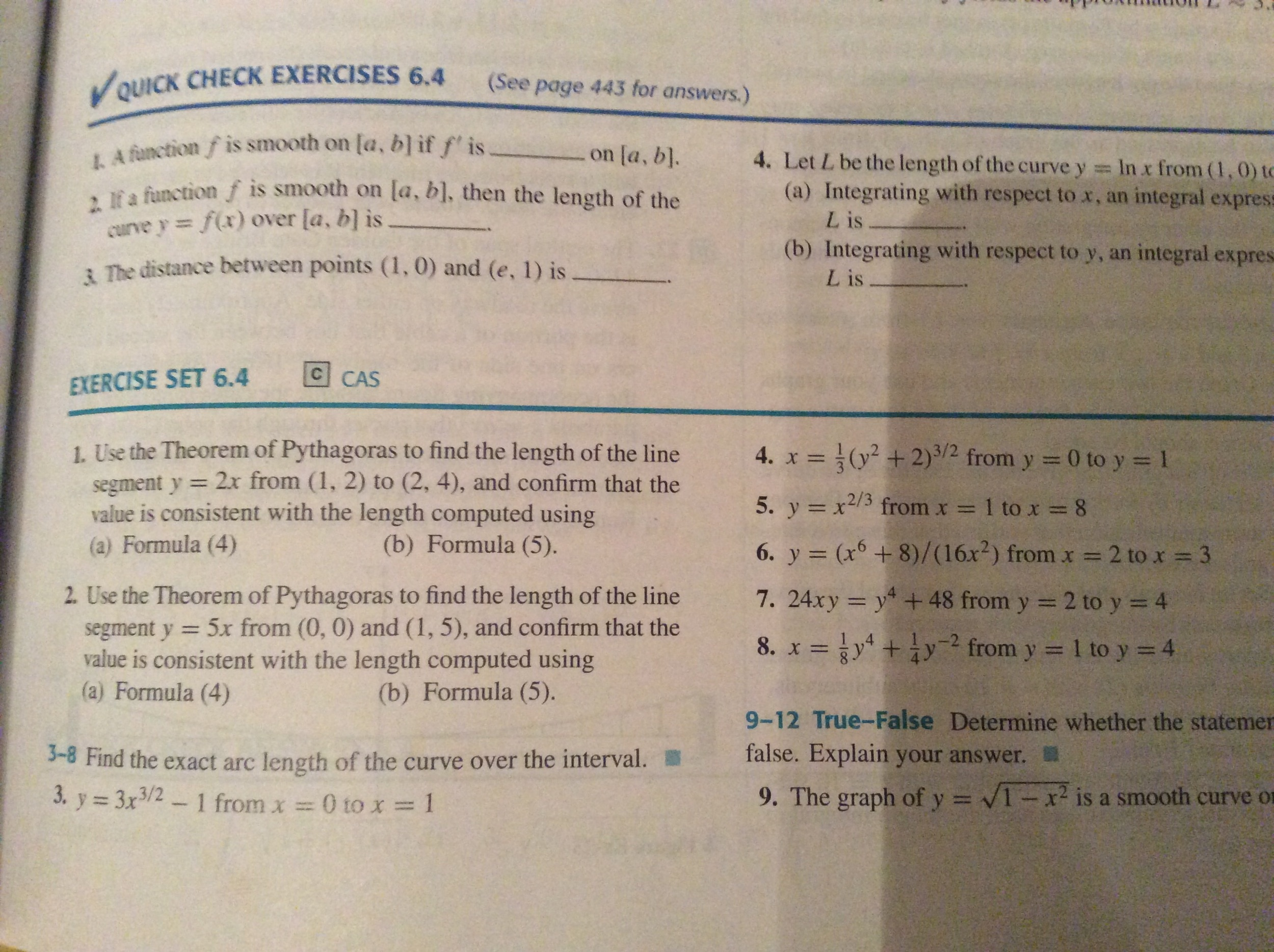 Solved Find The Exact Arc Length Of The Curve Over The In Chegg Com