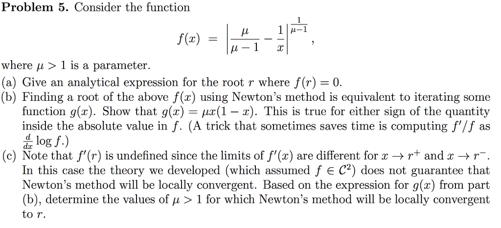 Solved Problem 5 Consider The Function Where M 1 Is A Chegg Com