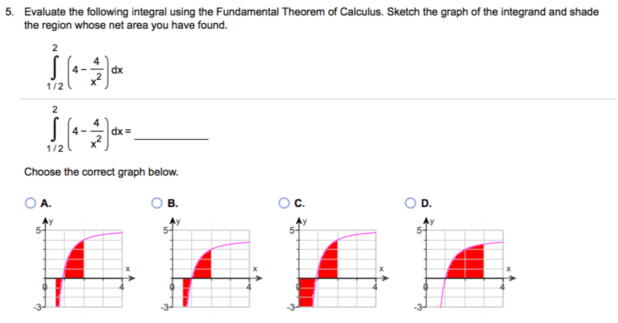 Solved 5 Evaluate The Following Integral Using The Funda