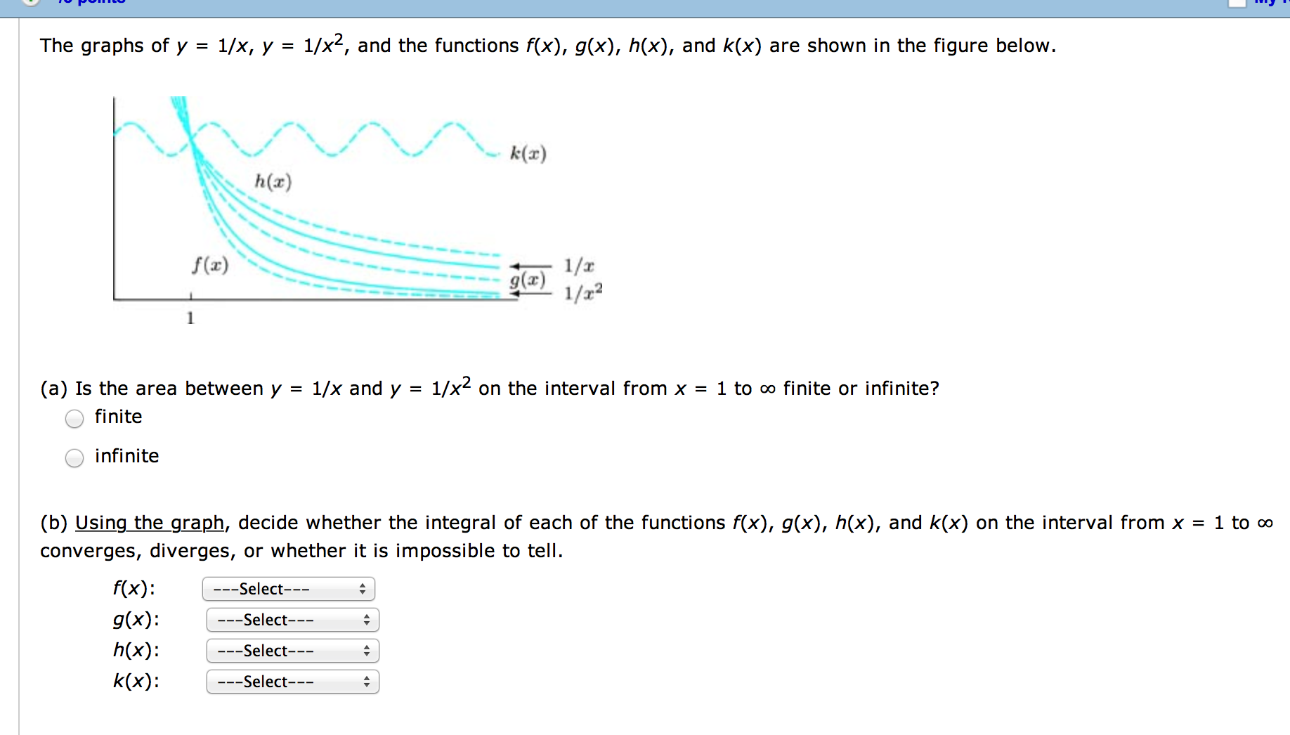 Solved The Graphs Of Y 1 X Y 1 X2 And The Functions F X Chegg Com