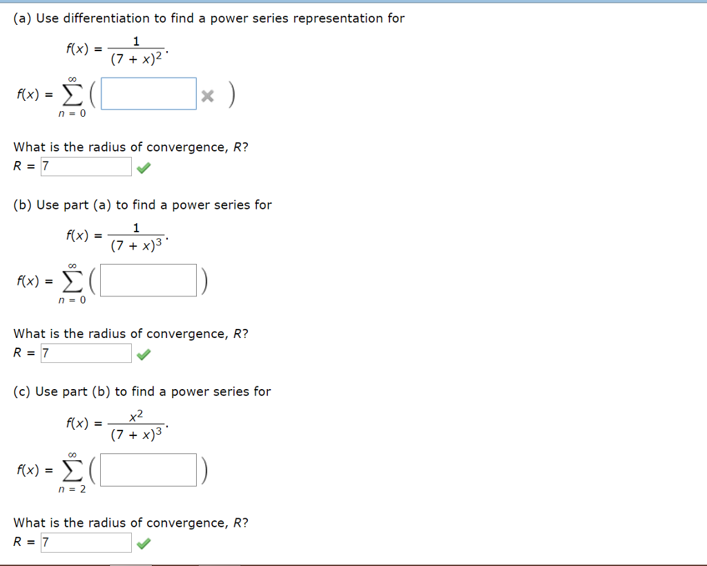 Use Differentiation To Find A Power Series Chegg Com