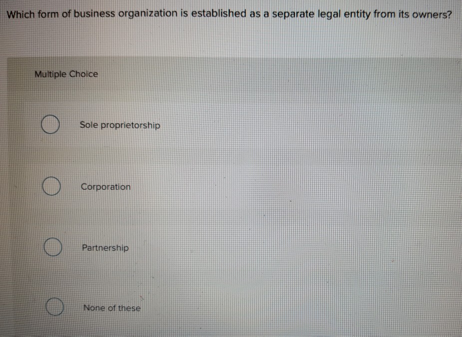 Established Organization Which Solved: Form Of ... Business Is