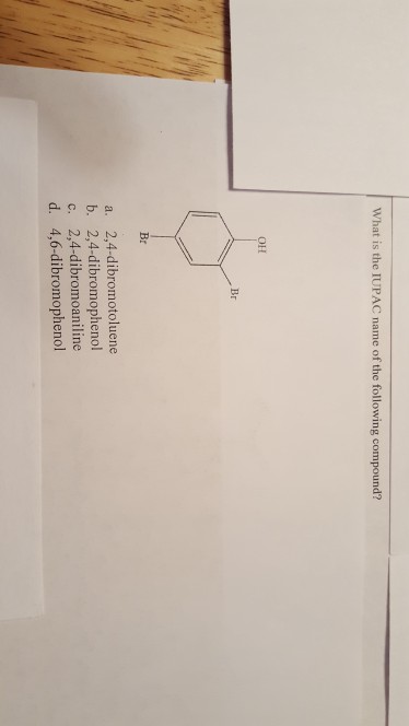 Solved What is the IUPAC name of the following compound? OH 