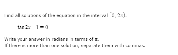 Find All Solutions Of The Equation In The Interval Chegg Com