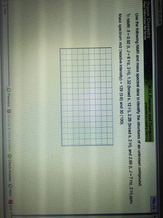 Solved Use The Following Nmr And Mass Spectral Data To Id Chegg Com