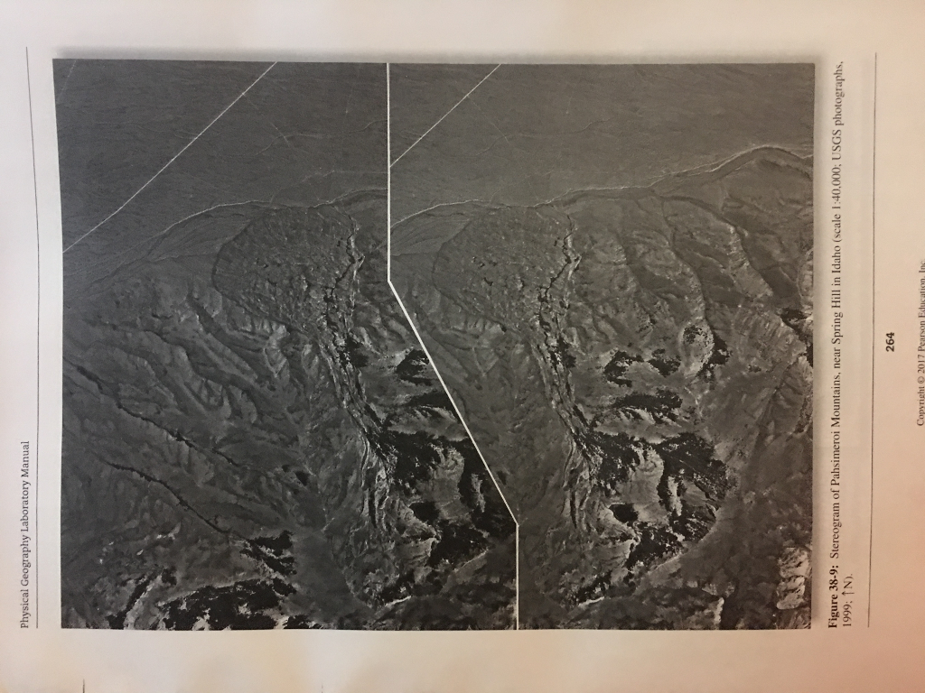 Physical Geography Laboratory Manual Figure 38-9: Stereogram of Pahsimeroi Mountains, near Spring