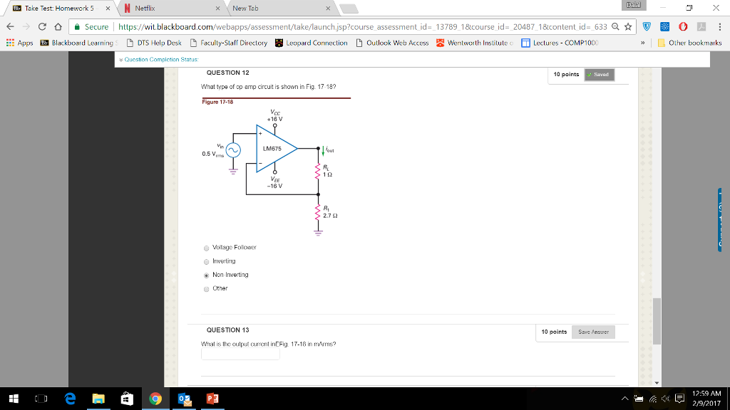 Solved Take Test Homework 5 X N Netflix New Tab C Secure