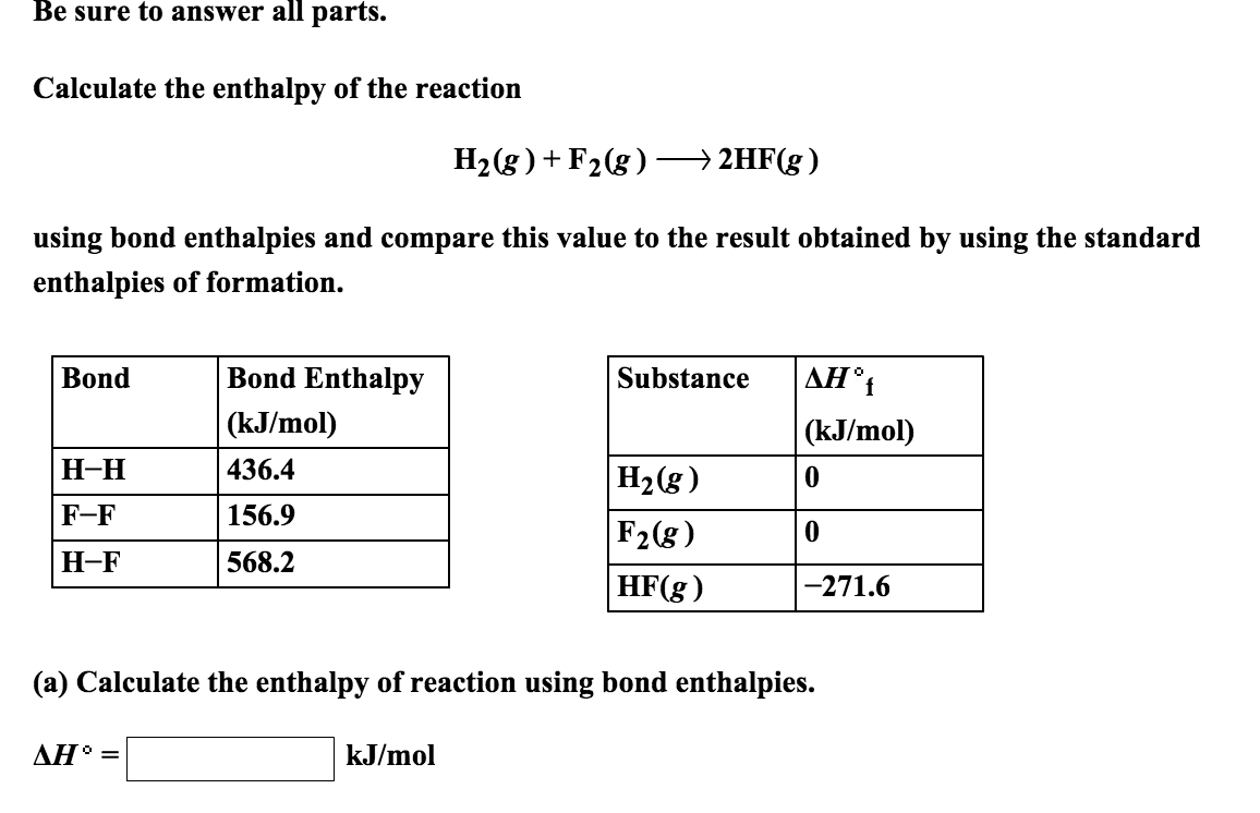 Standard Enthalpy Of Formation Of Ammonia