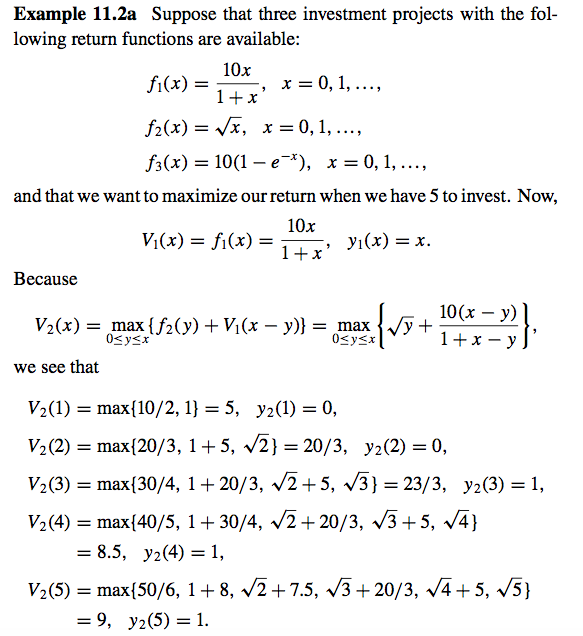 Find The Optimal Strategy And The Maximal Return I