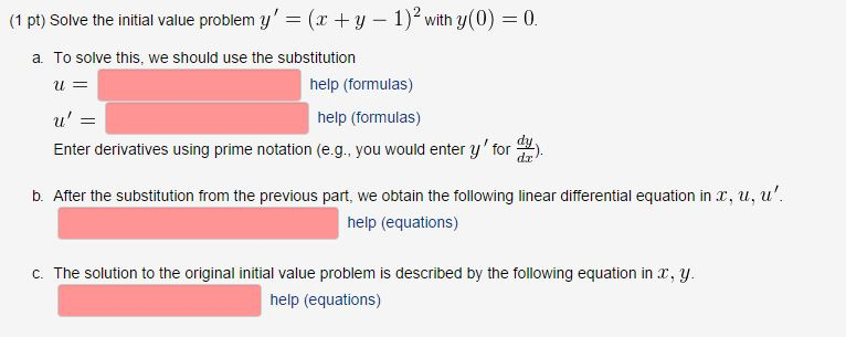 Solve The Initial Value Problem Dy Dx X Y 1 2 With Chegg Com